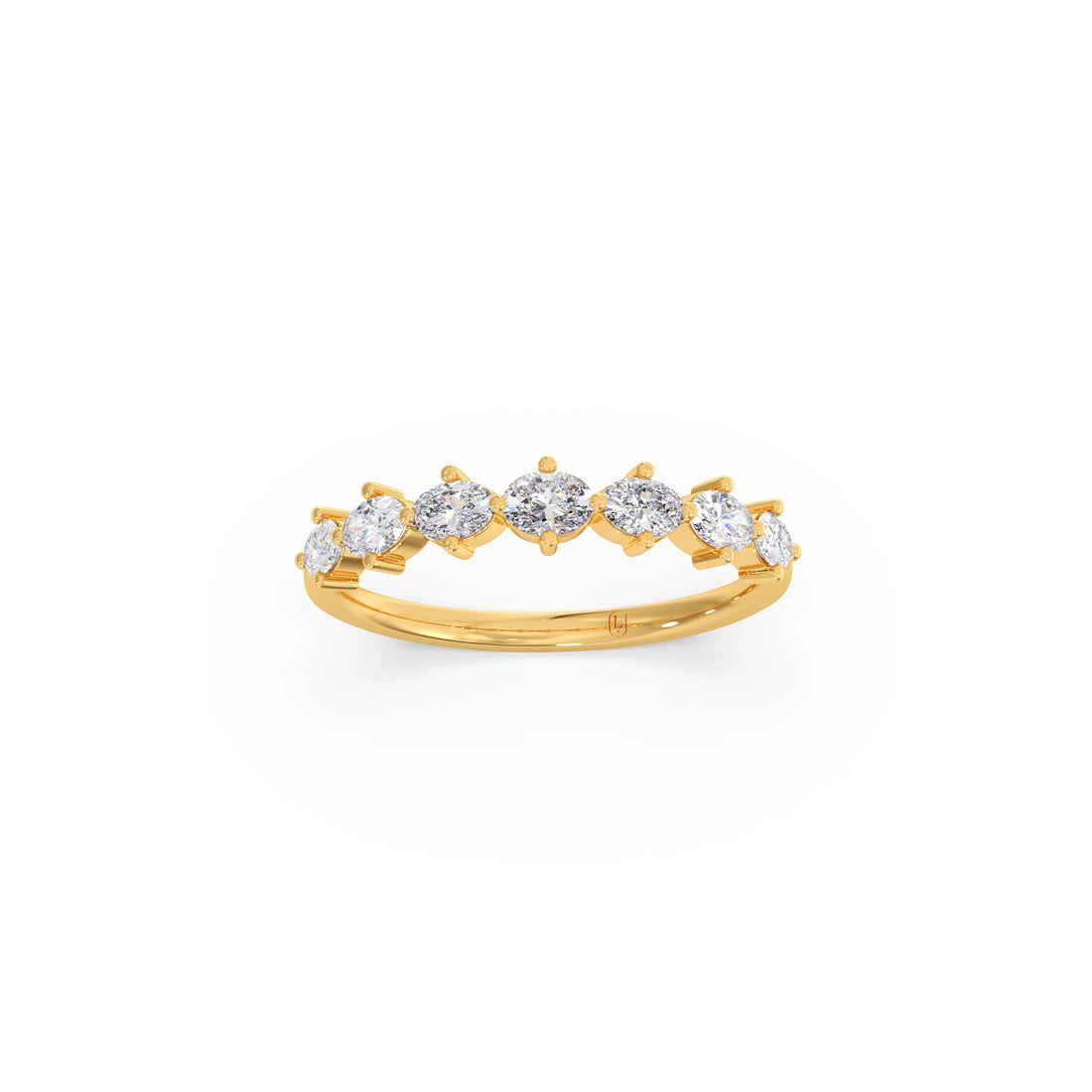 Half Eternity Oval Diamond Band 0.68Ct