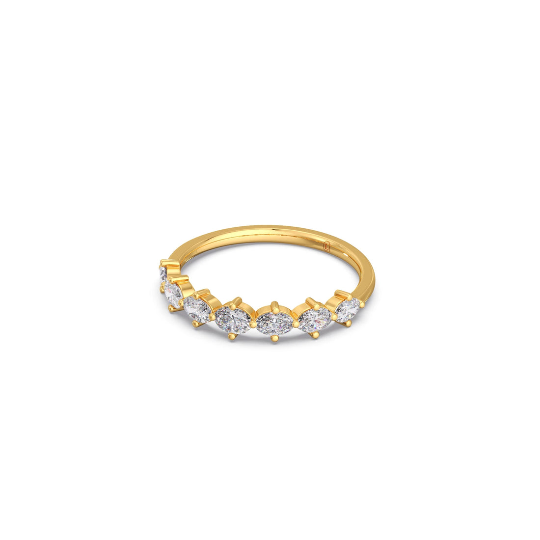 Half Eternity Oval Diamond Band 0.68Ct