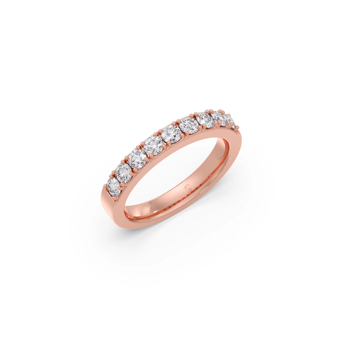 0.70Ct Half Eternity Round Diamond Band
