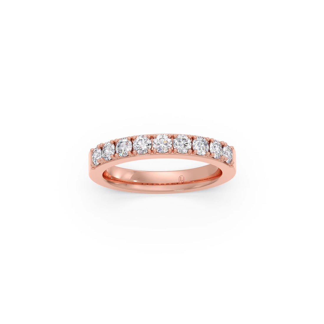 0.70Ct Half Eternity Round Diamond Band