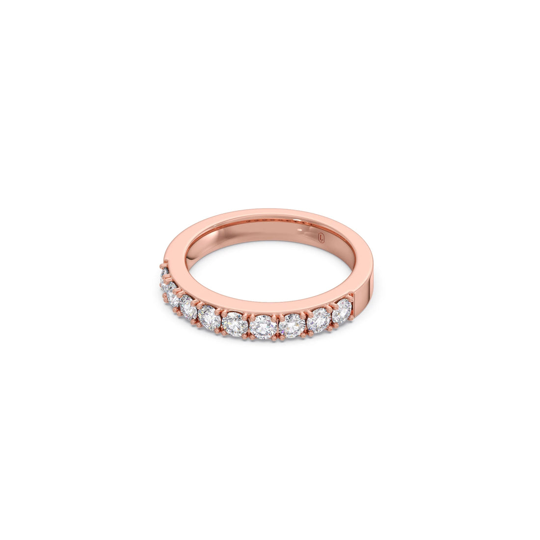 0.70Ct Half Eternity Round Diamond Band
