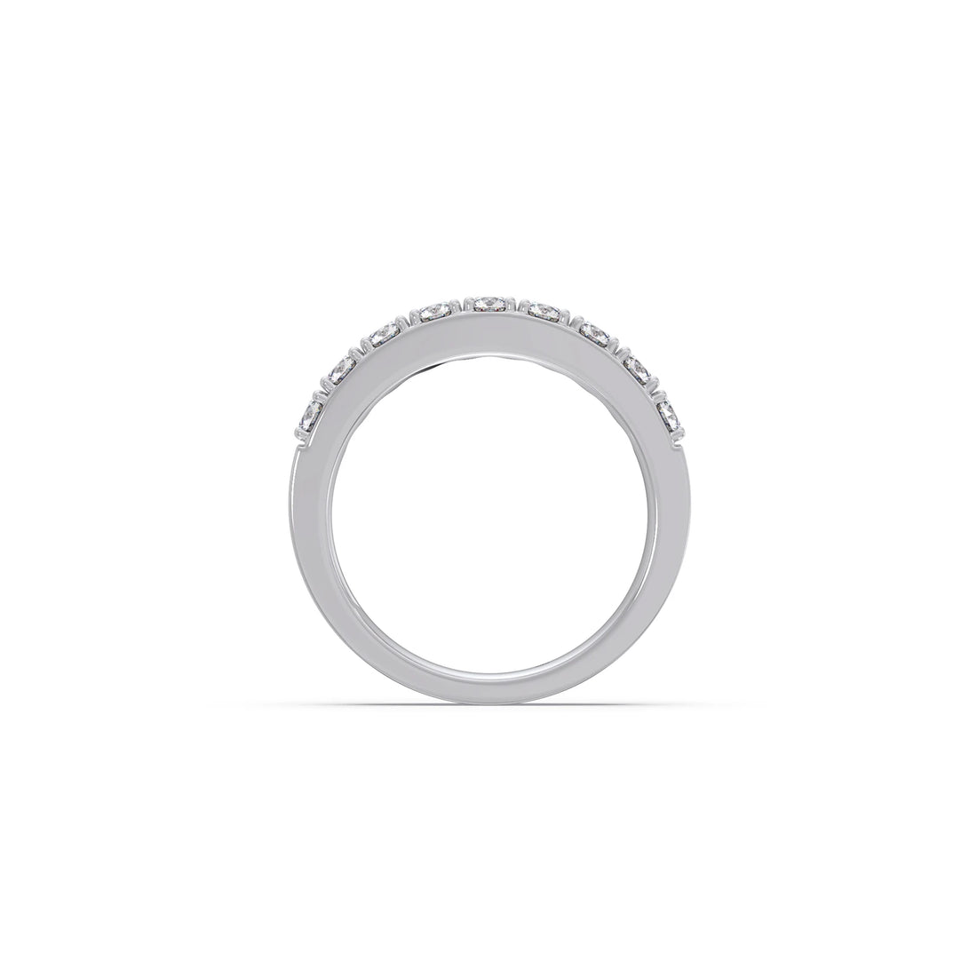 0.70Ct Half Eternity Round Diamond Band