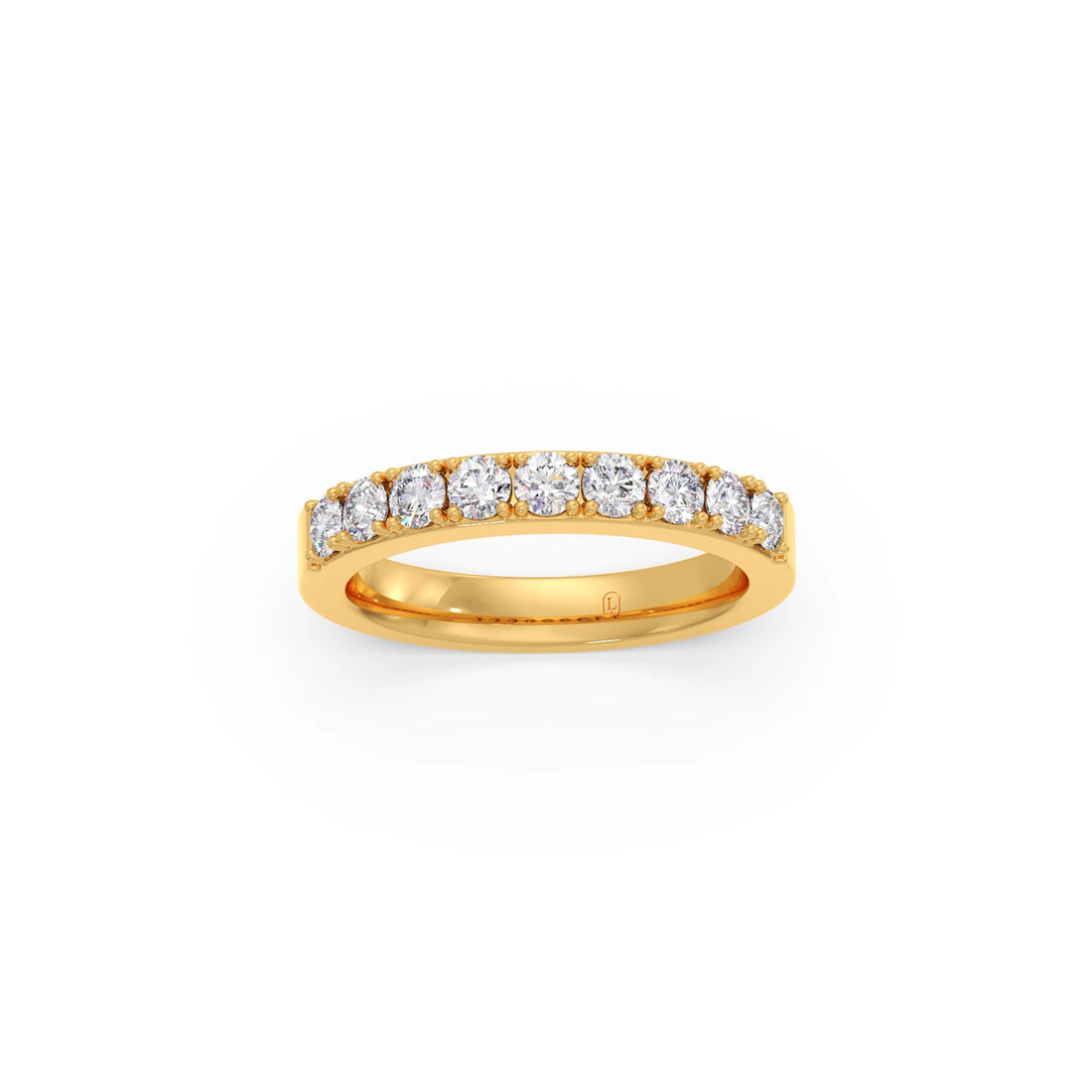 0.70Ct Half Eternity Round Diamond Band