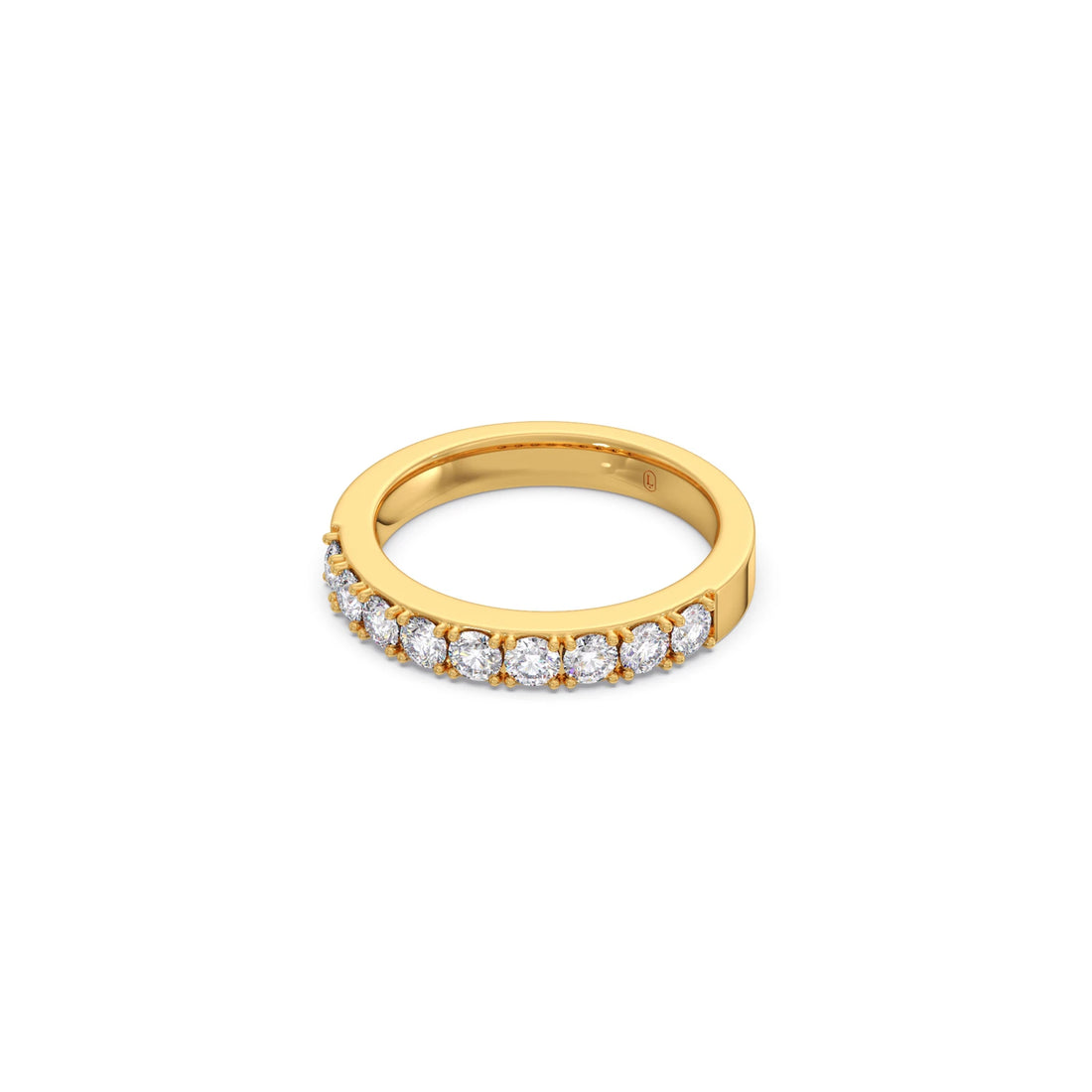 0.70Ct Half Eternity Round Diamond Band