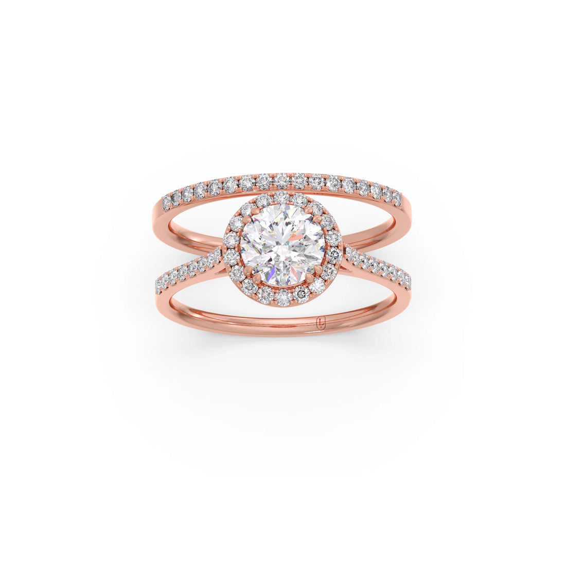 1.45ct Round Diamond Halo Stackable Ring
