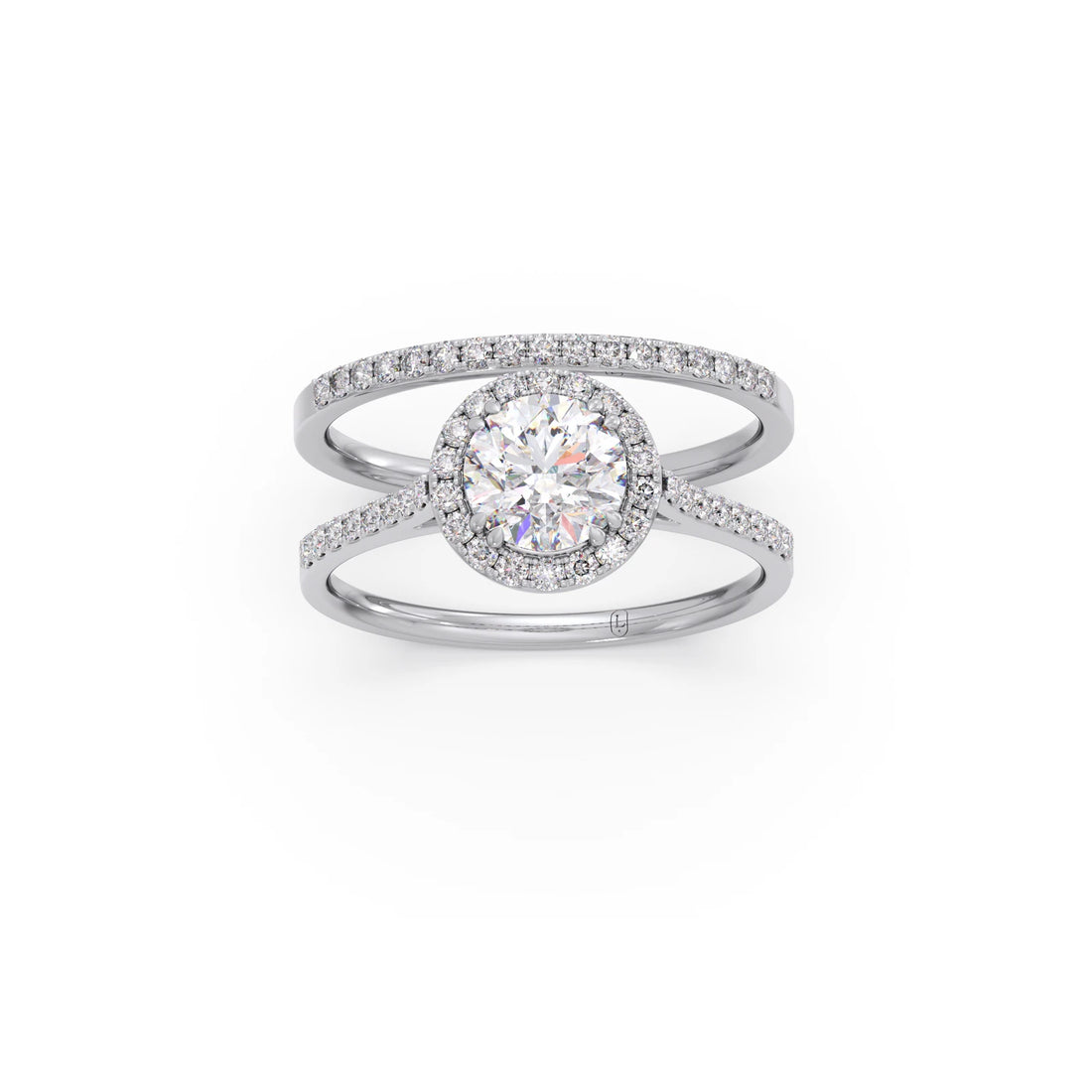 1.45ct Round Diamond Halo Stackable Ring