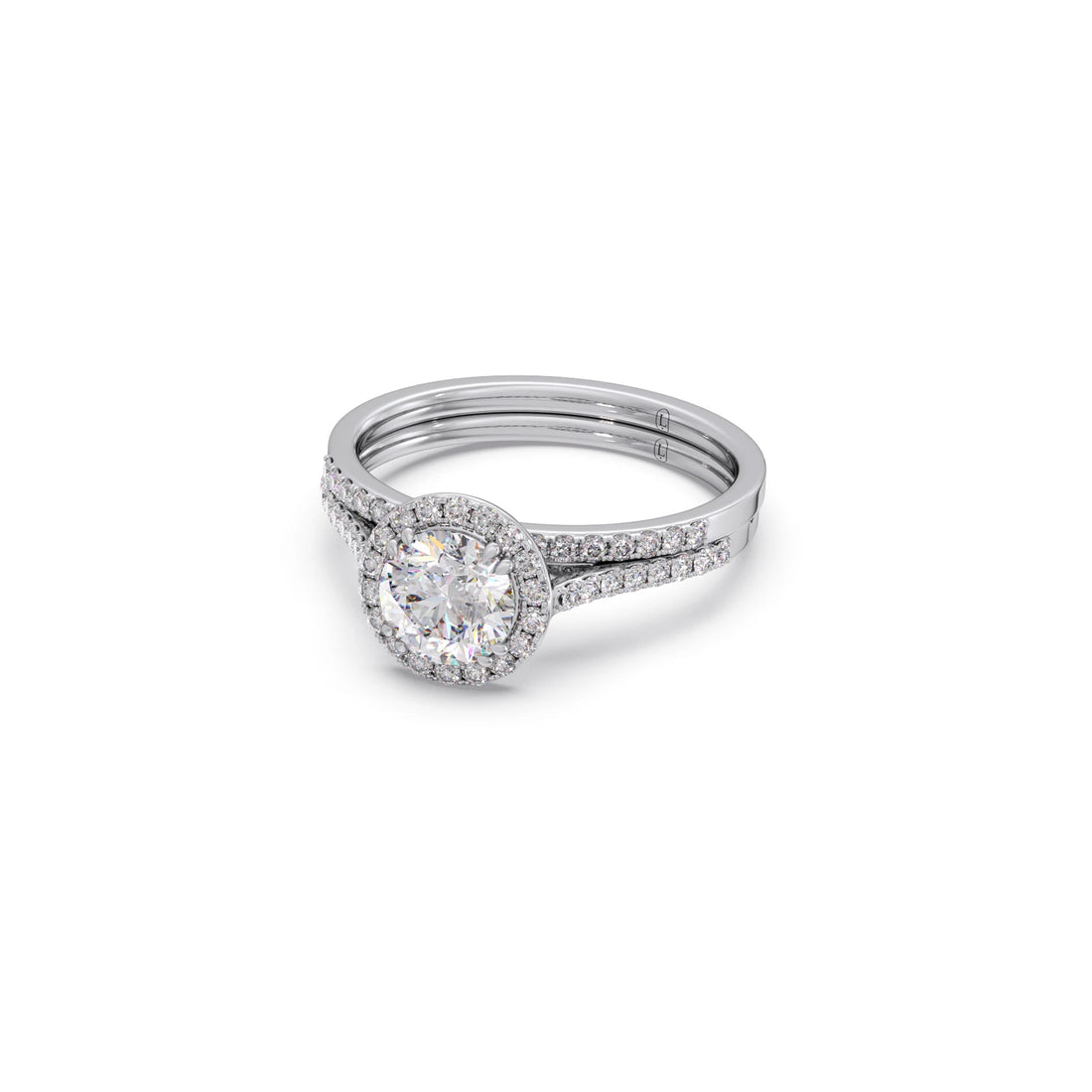 1.45ct Round Diamond Halo Stackable Ring