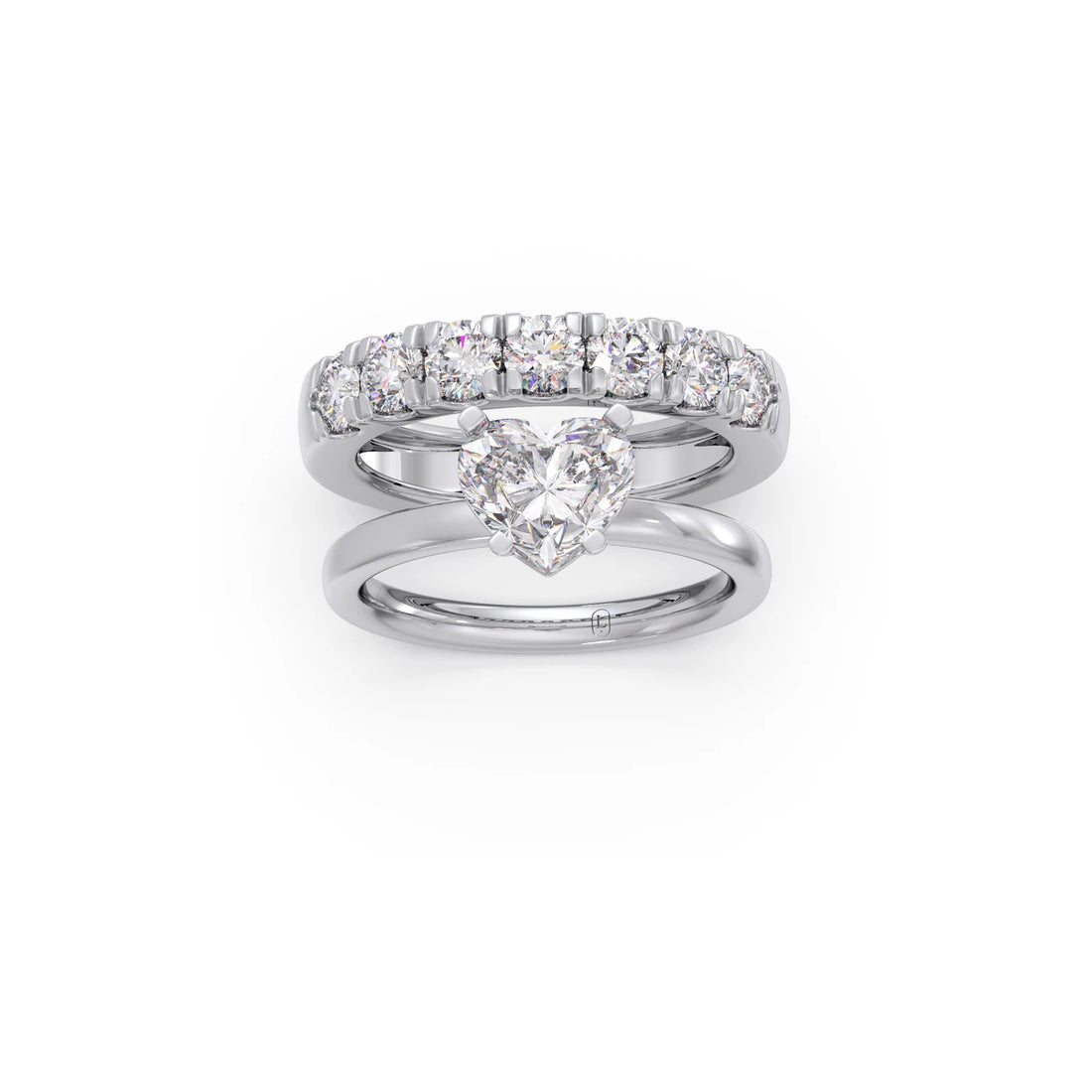 0.96ct Heart Diamond Stackable Ring
