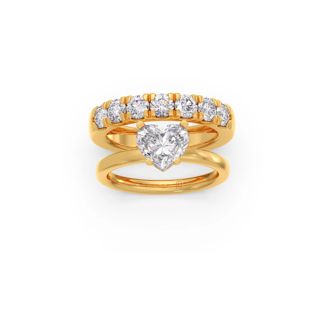 0.96ct Heart Diamond Stackable Ring