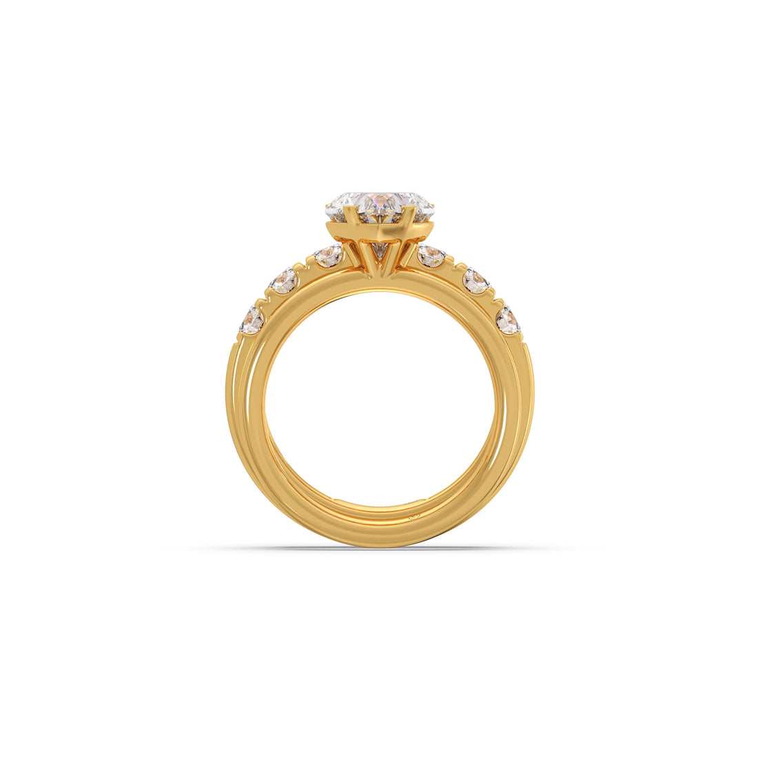 0.96ct Heart Diamond Stackable Ring