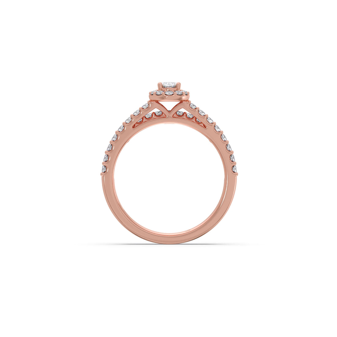 Oval Diamond Cluster Stackable Ring