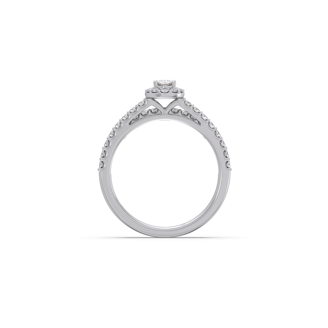 Oval Diamond Cluster Stackable Ring