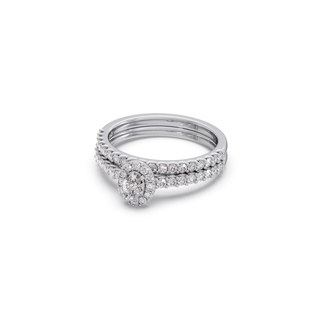 Oval Diamond Cluster Stackable Ring