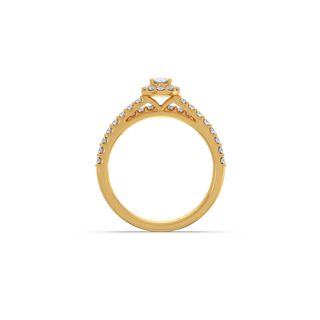 Oval Diamond Cluster Stackable Ring