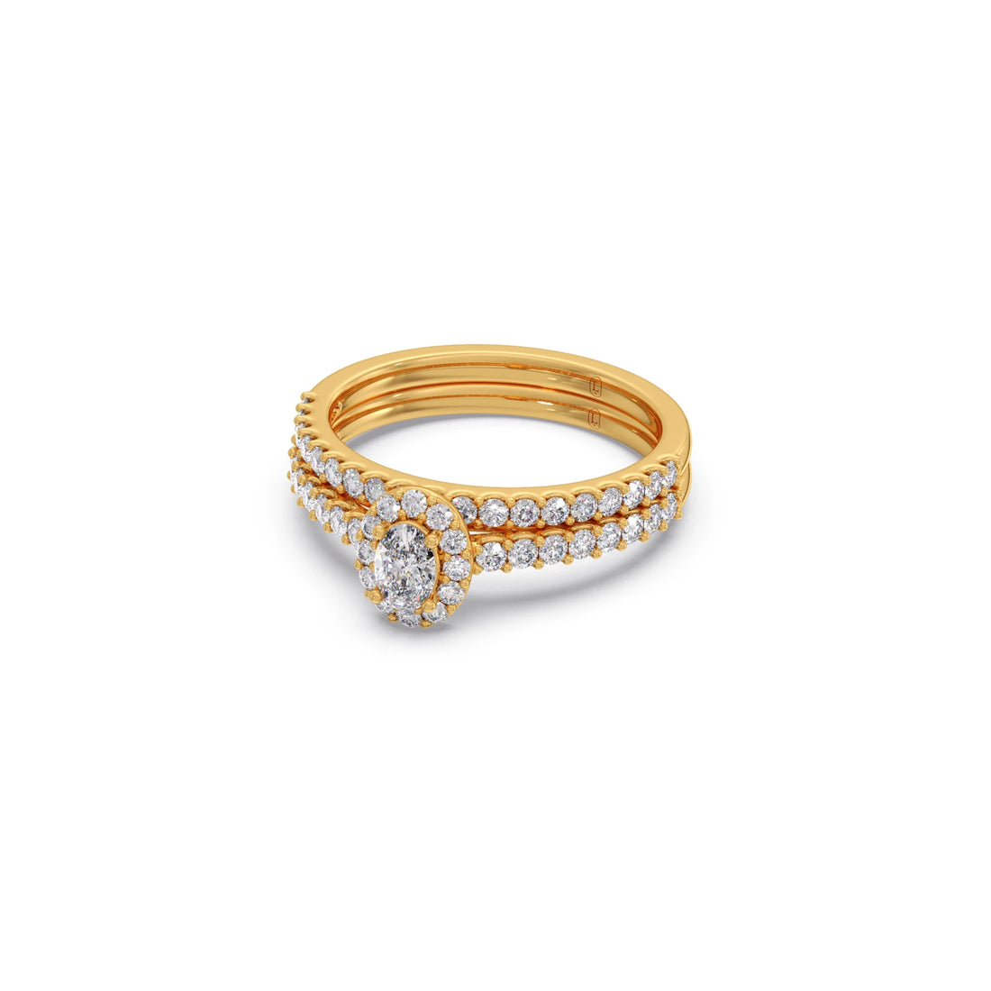 Oval Diamond Cluster Stackable Ring