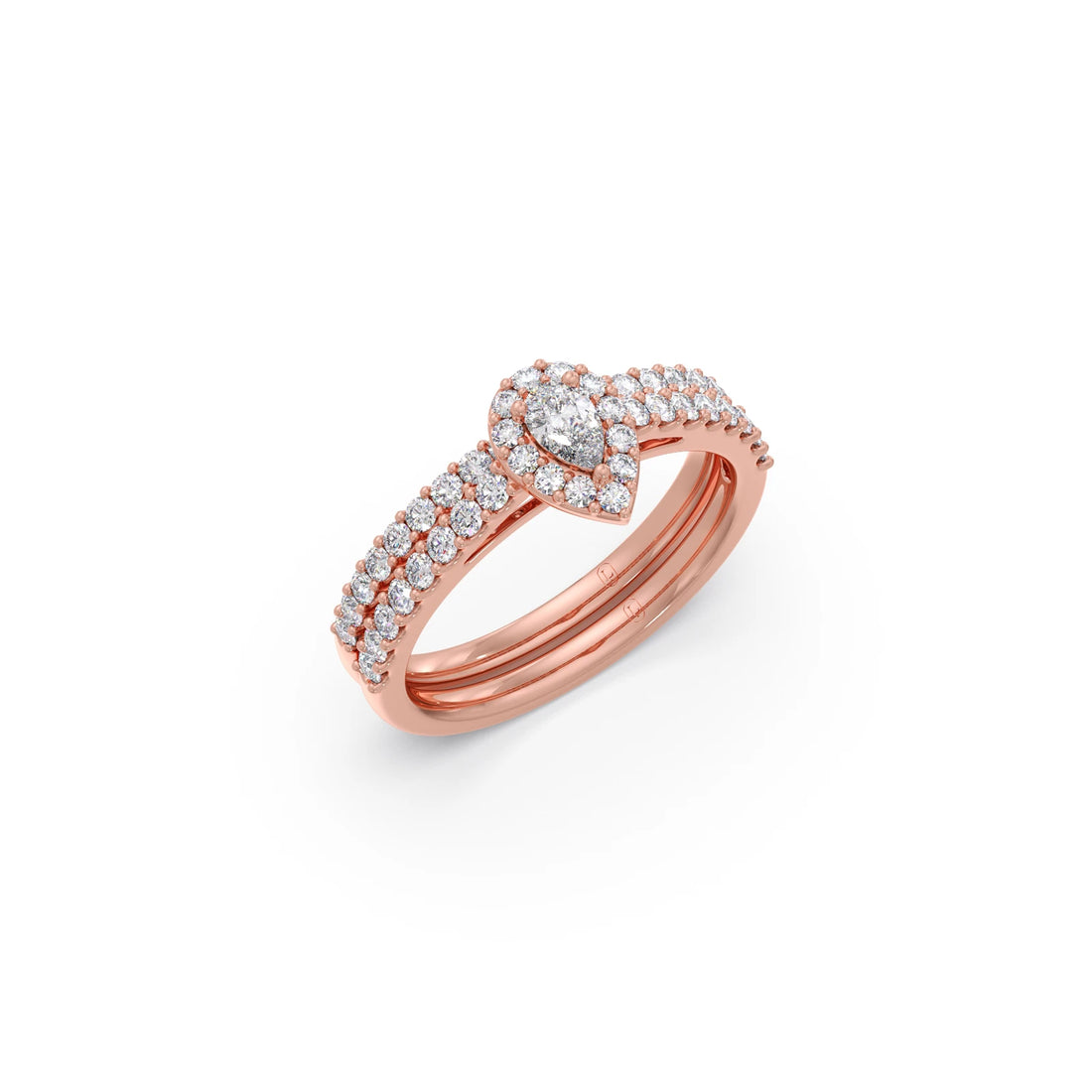 Pear Shape Diamond Accent Stackable Ring