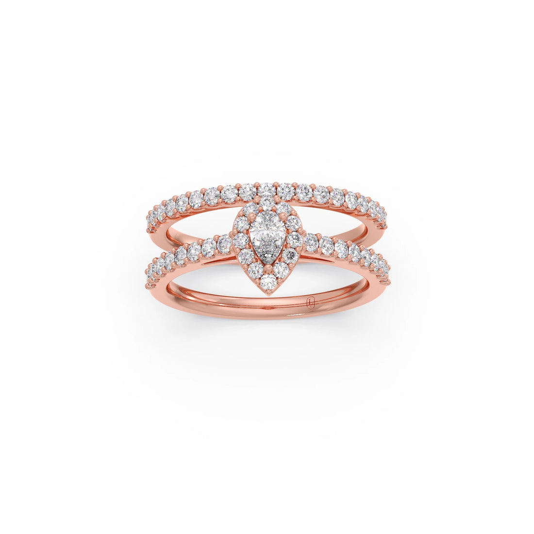 Pear Shape Diamond Accent Stackable Ring