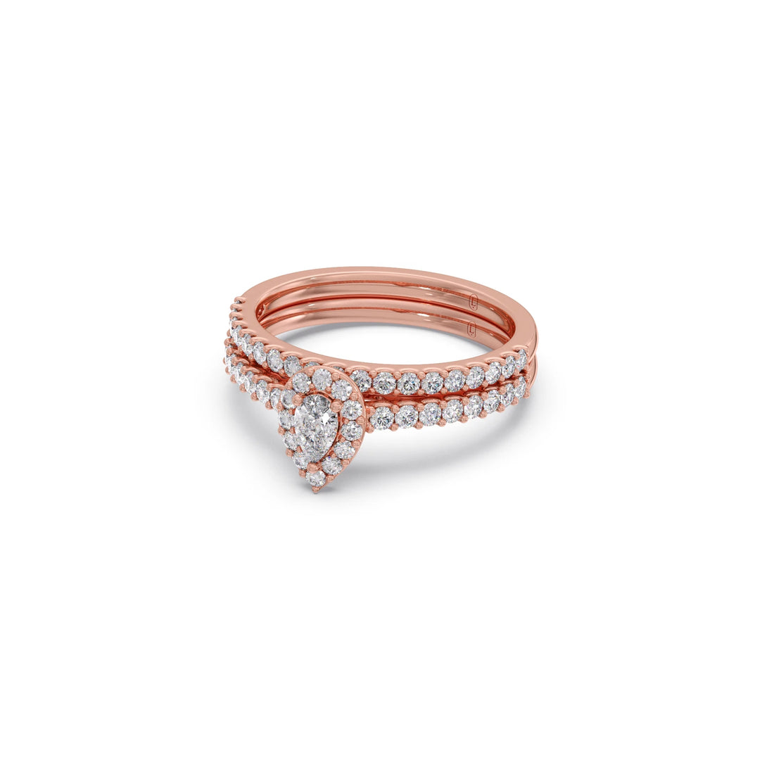 Pear Shape Diamond Accent Stackable Ring