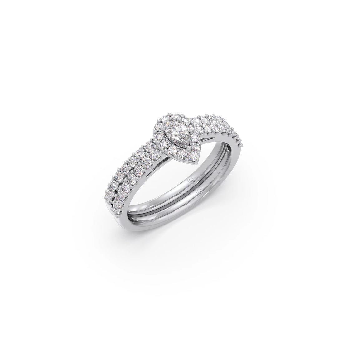 Pear Shape Diamond Accent Stackable Ring