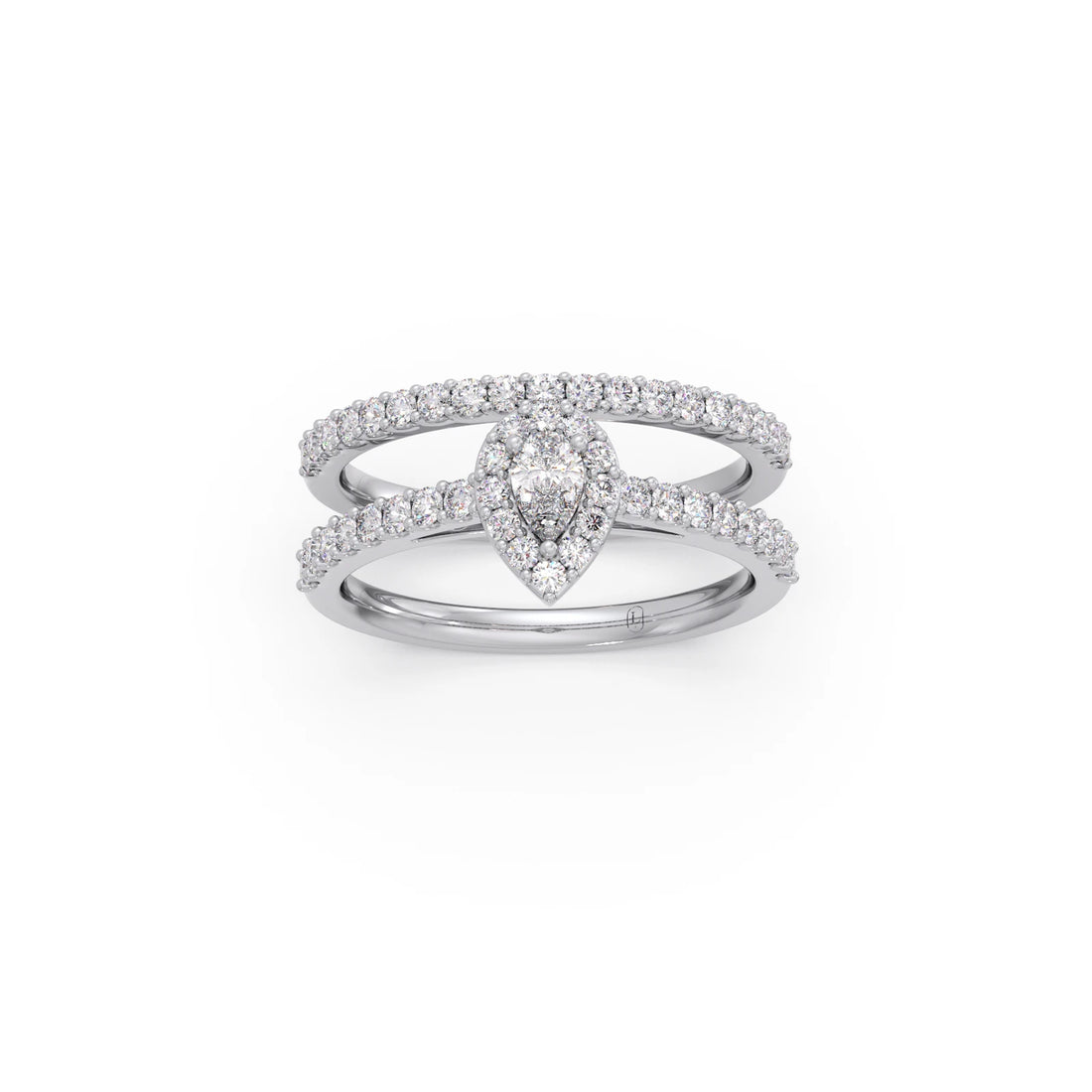 Pear Shape Diamond Accent Stackable Ring