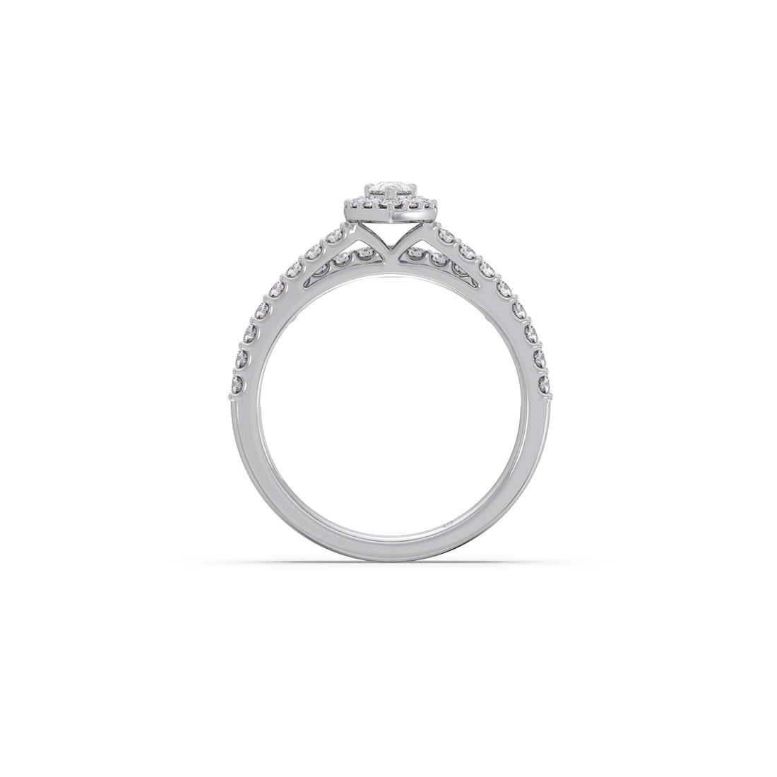 Pear Shape Diamond Accent Stackable Ring