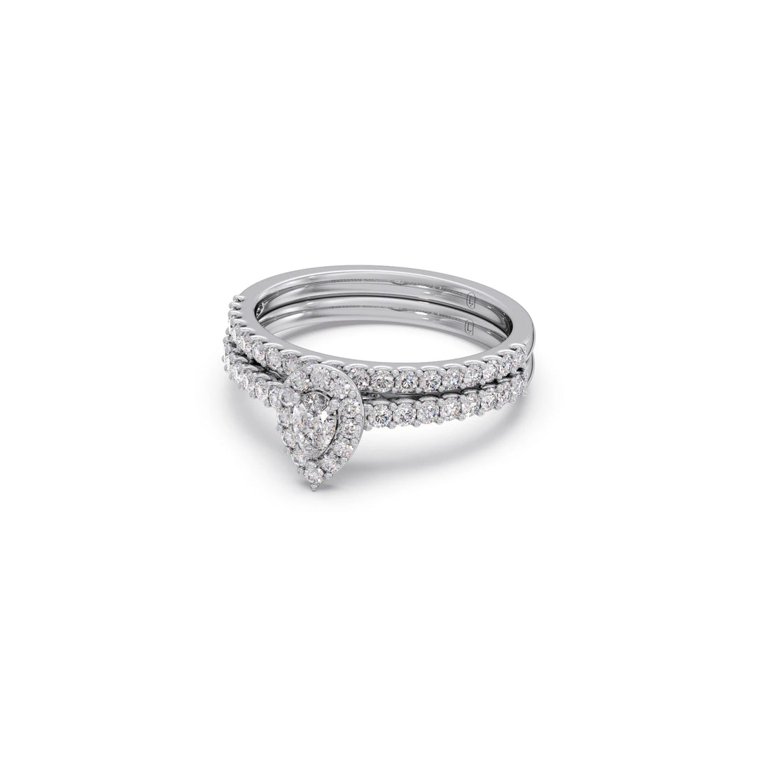 Pear Shape Diamond Accent Stackable Ring