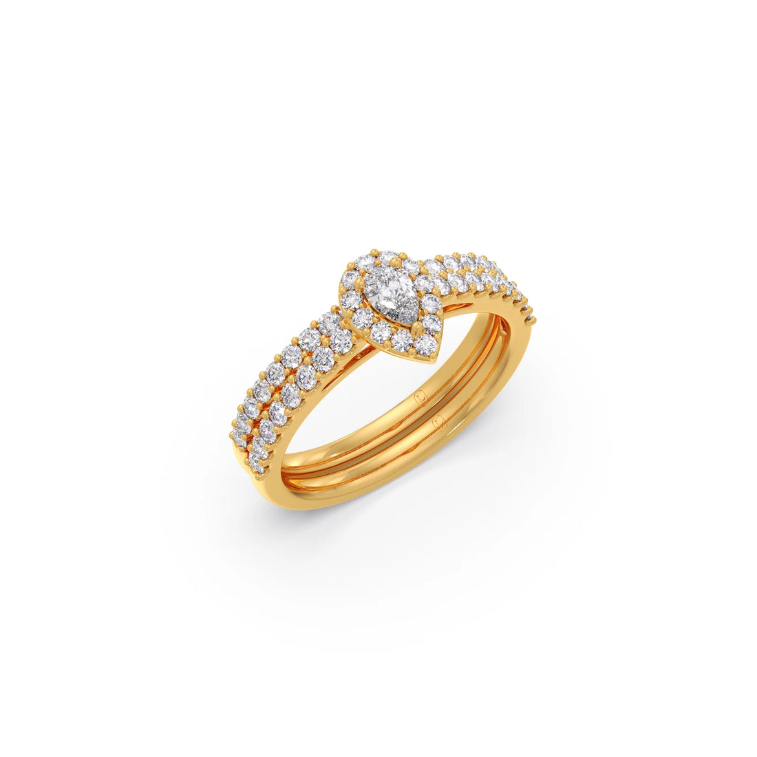 Pear Shape Diamond Accent Stackable Ring