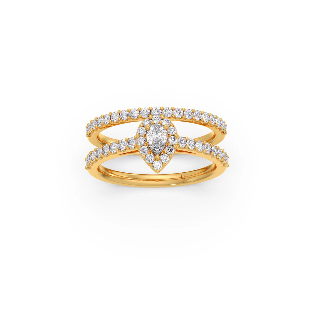 Pear Shape Diamond Accent Stackable Ring