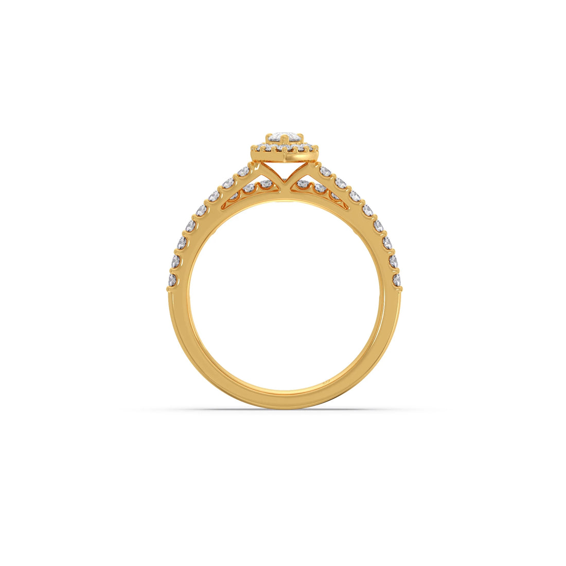 Pear Shape Diamond Accent Stackable Ring