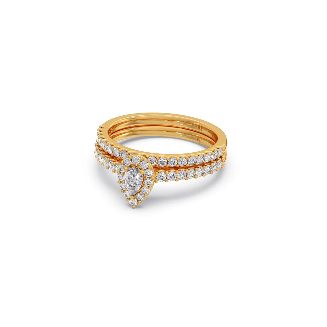 Pear Shape Diamond Accent Stackable Ring