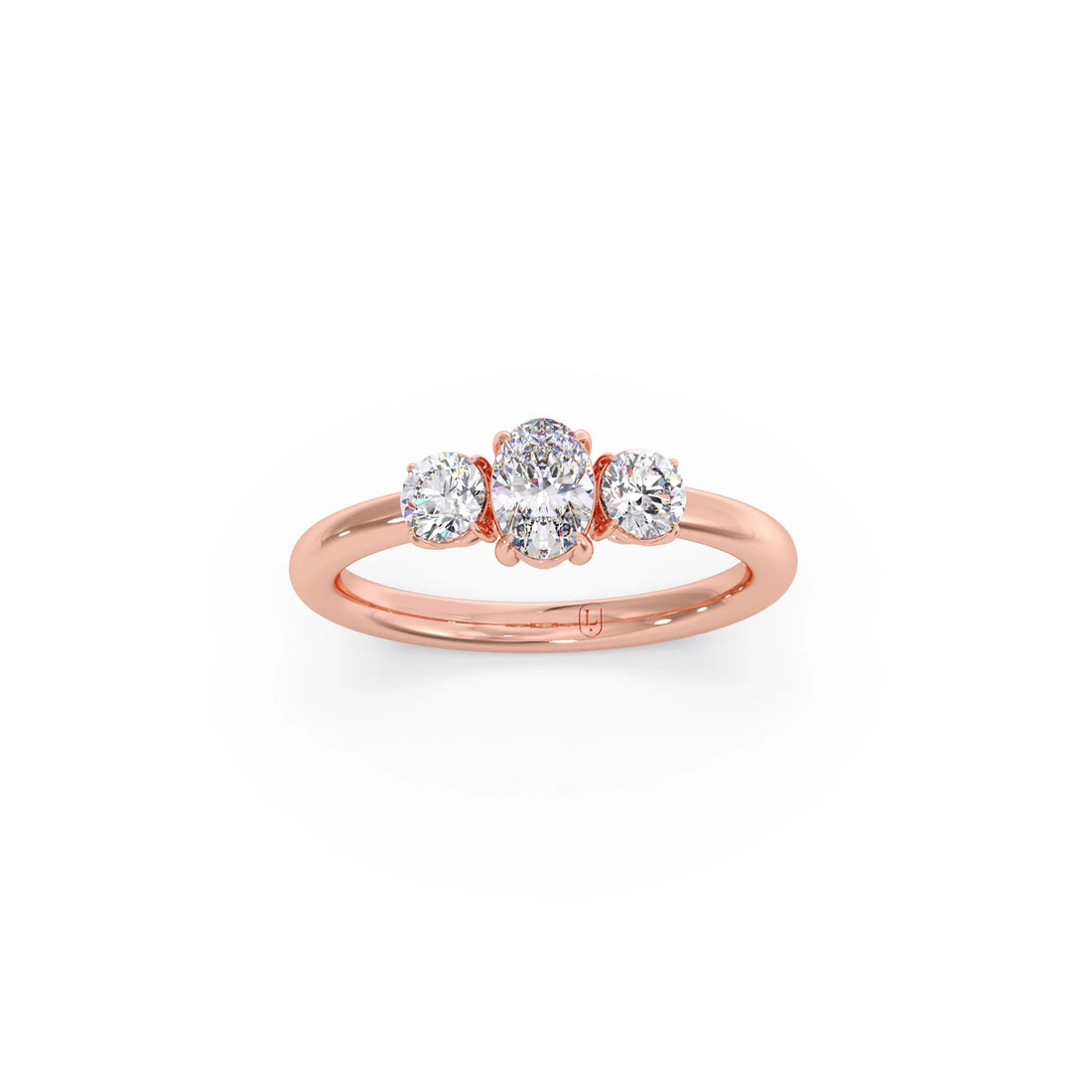 Trilogy Oval and Round Diamond Ring