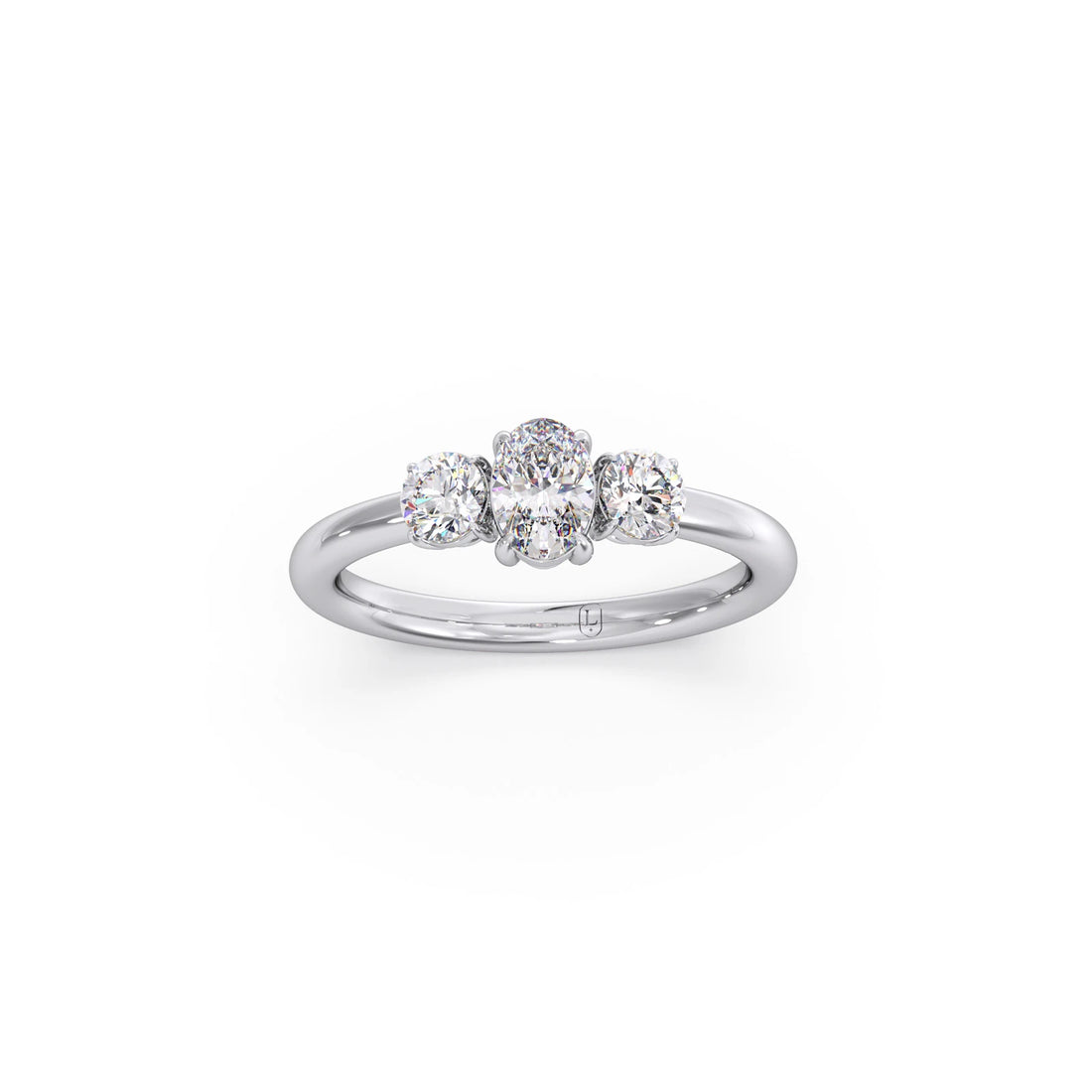 Trilogy Oval and Round Diamond Ring
