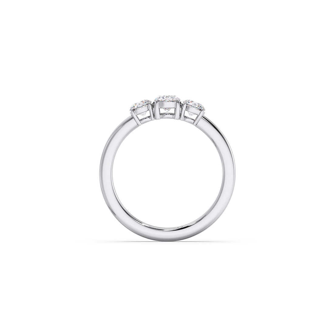Trilogy Oval and Round Diamond Ring