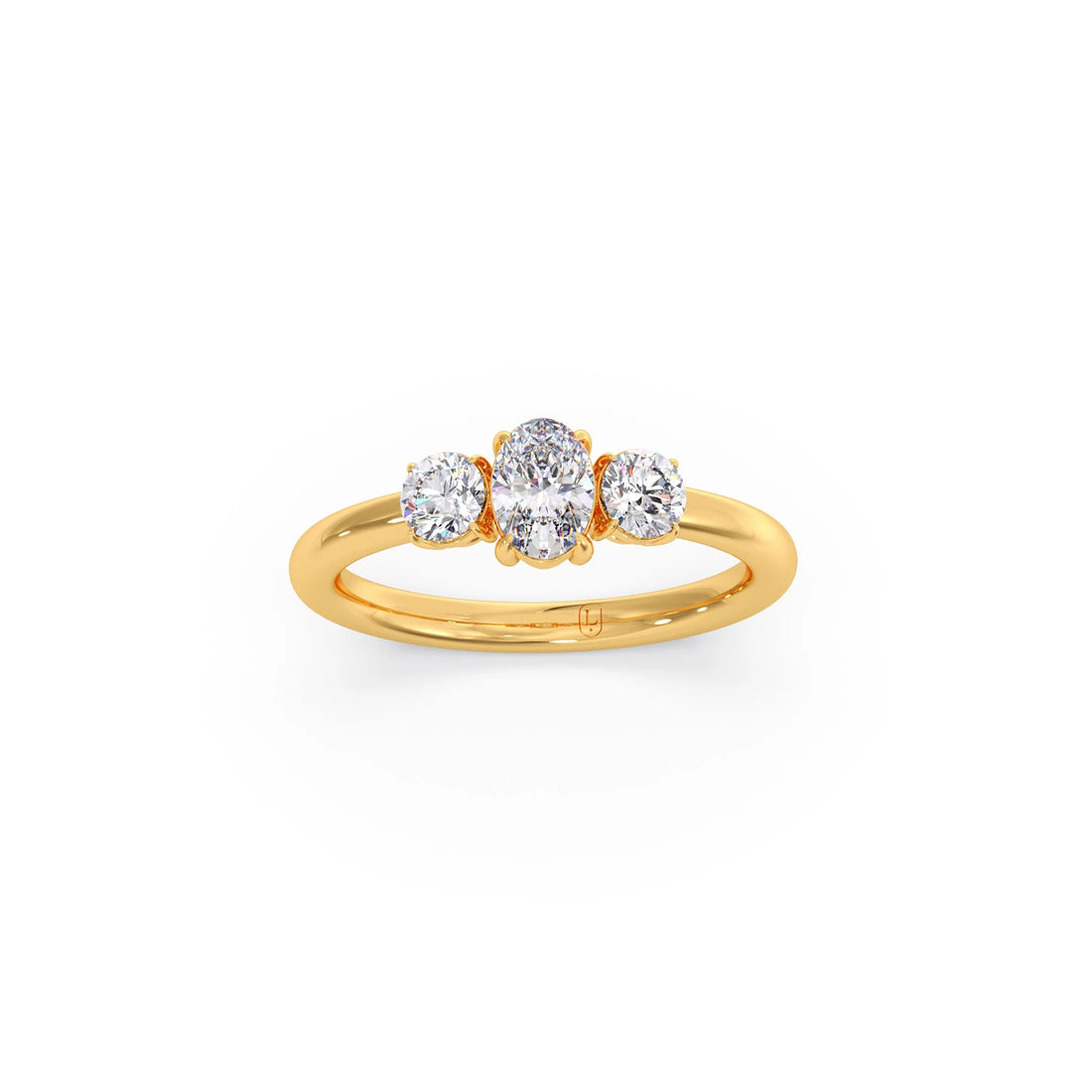 Trilogy Oval and Round Diamond Ring