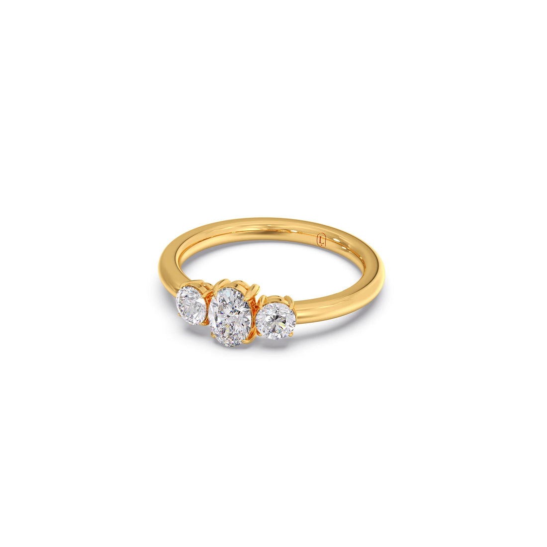 Trilogy Oval and Round Diamond Ring