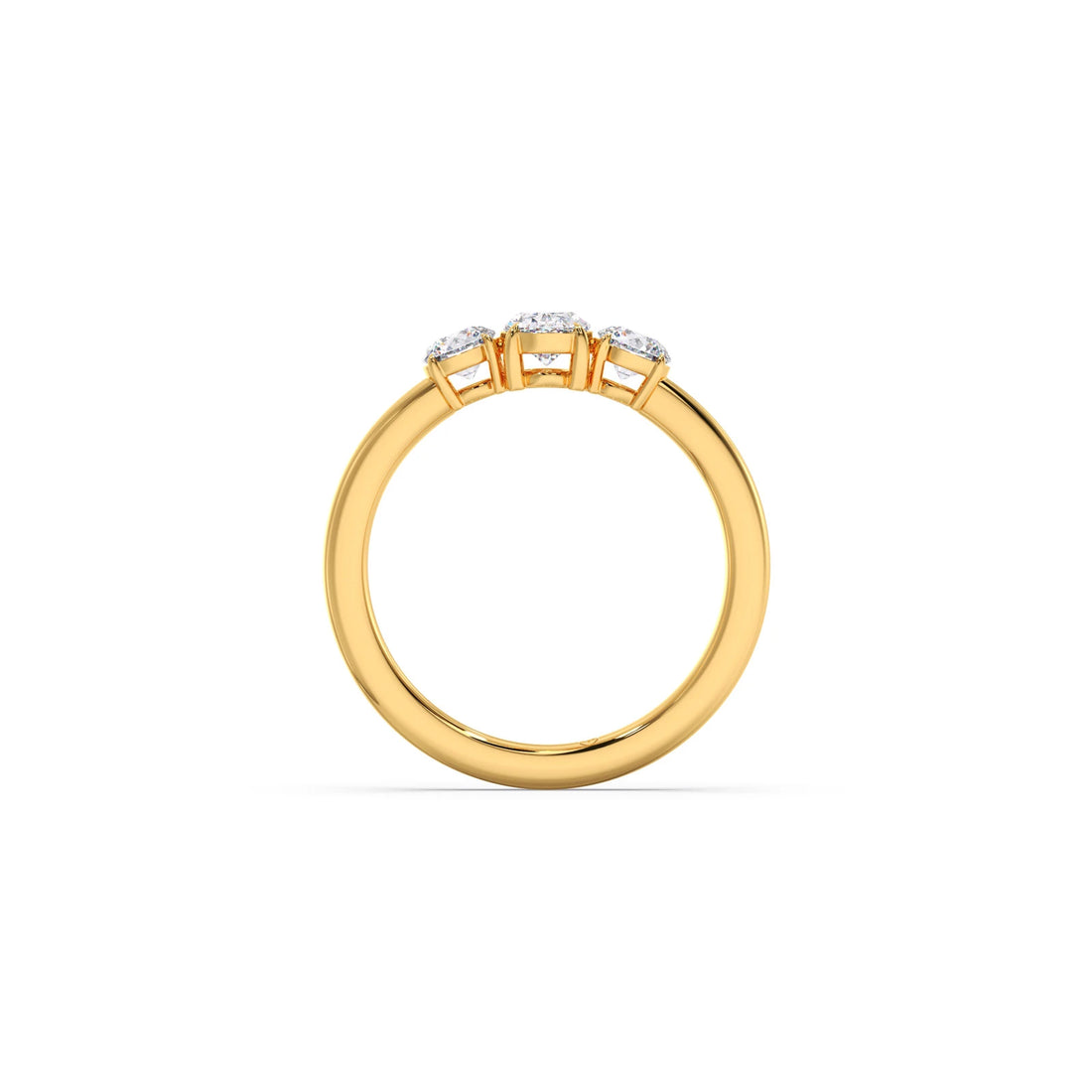 Trilogy Oval and Round Diamond Ring
