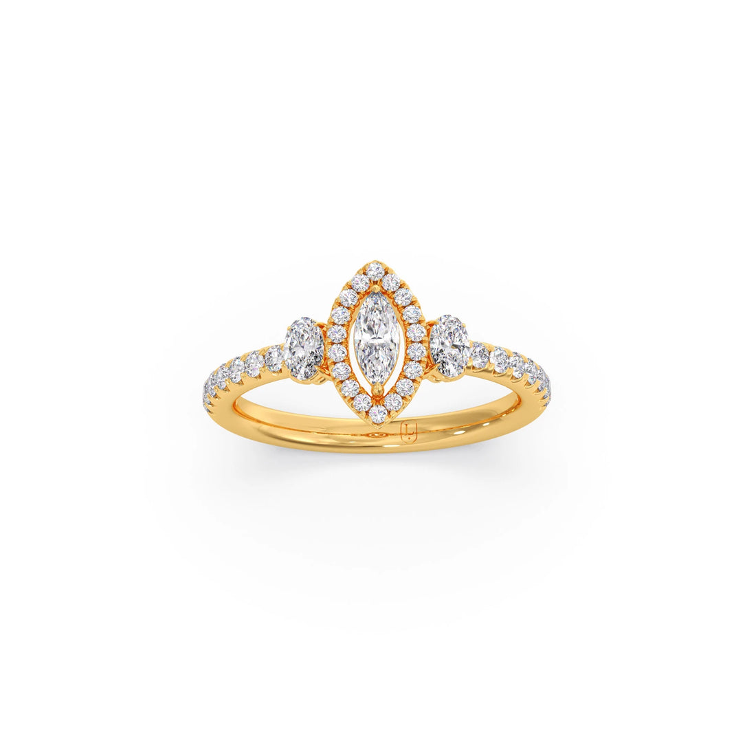 Trilogy Marquise Center with Oval and Round Accents Ring