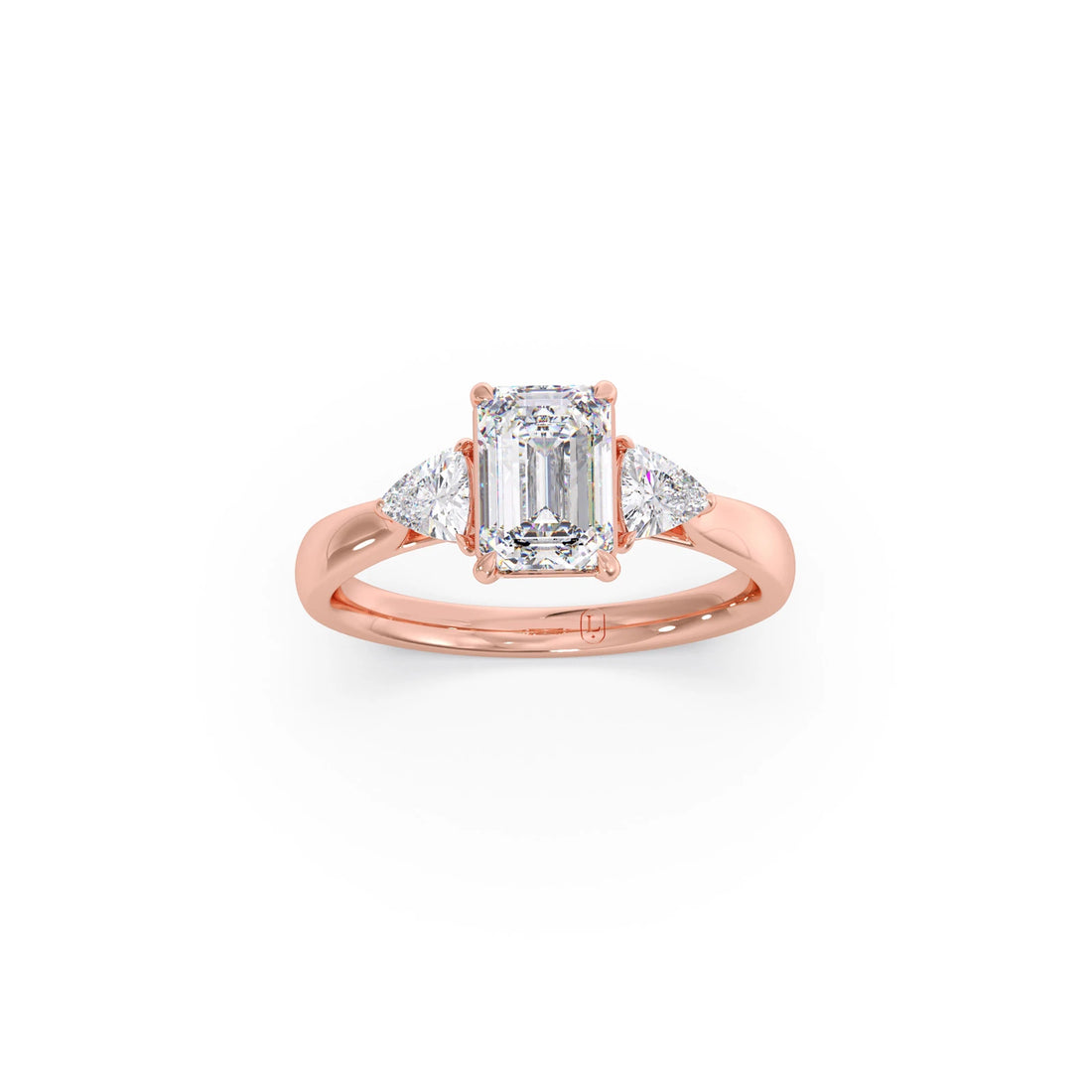 Trilogy Emerald and Trillion Diamond Ring
