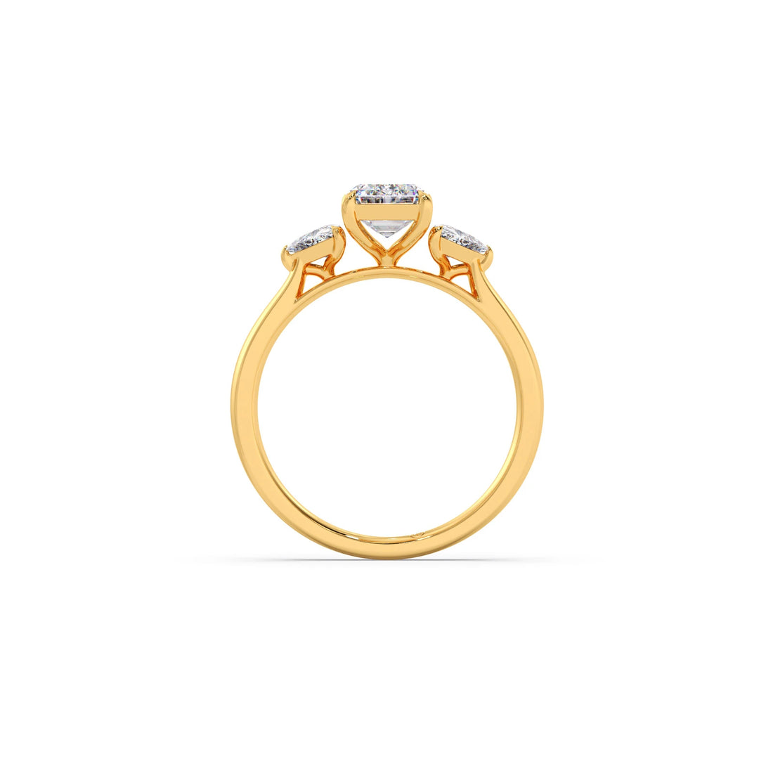 Trilogy Emerald and Trillion Diamond Ring