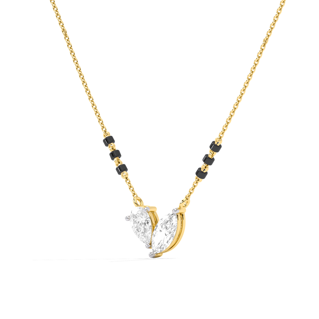 Marquise & Pear Diamond Mangalsutra Necklace