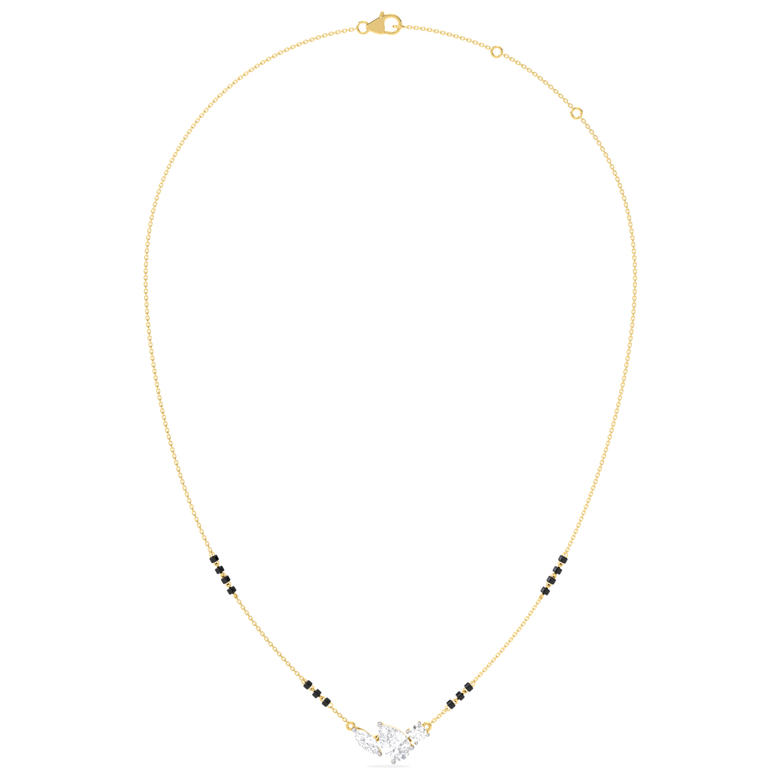 Trio Marquise Pear Round Diamond Mangalsutra