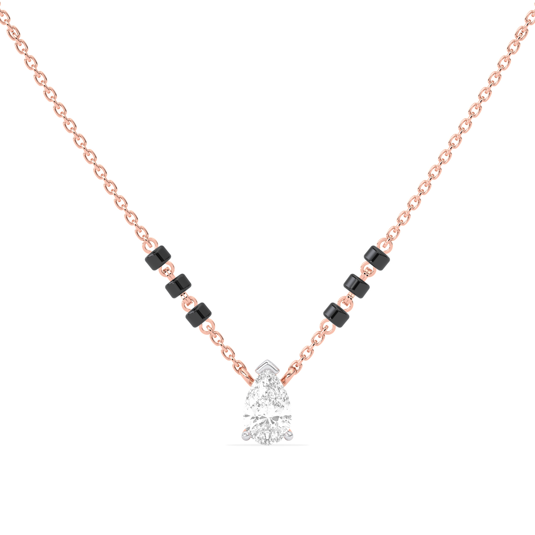 Pear-Cut Diamond Solitaire Mangalsutra