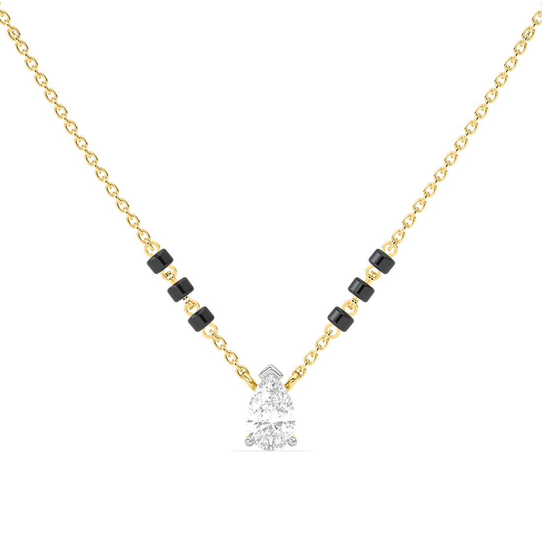 Pear-Cut Diamond Solitaire Mangalsutra