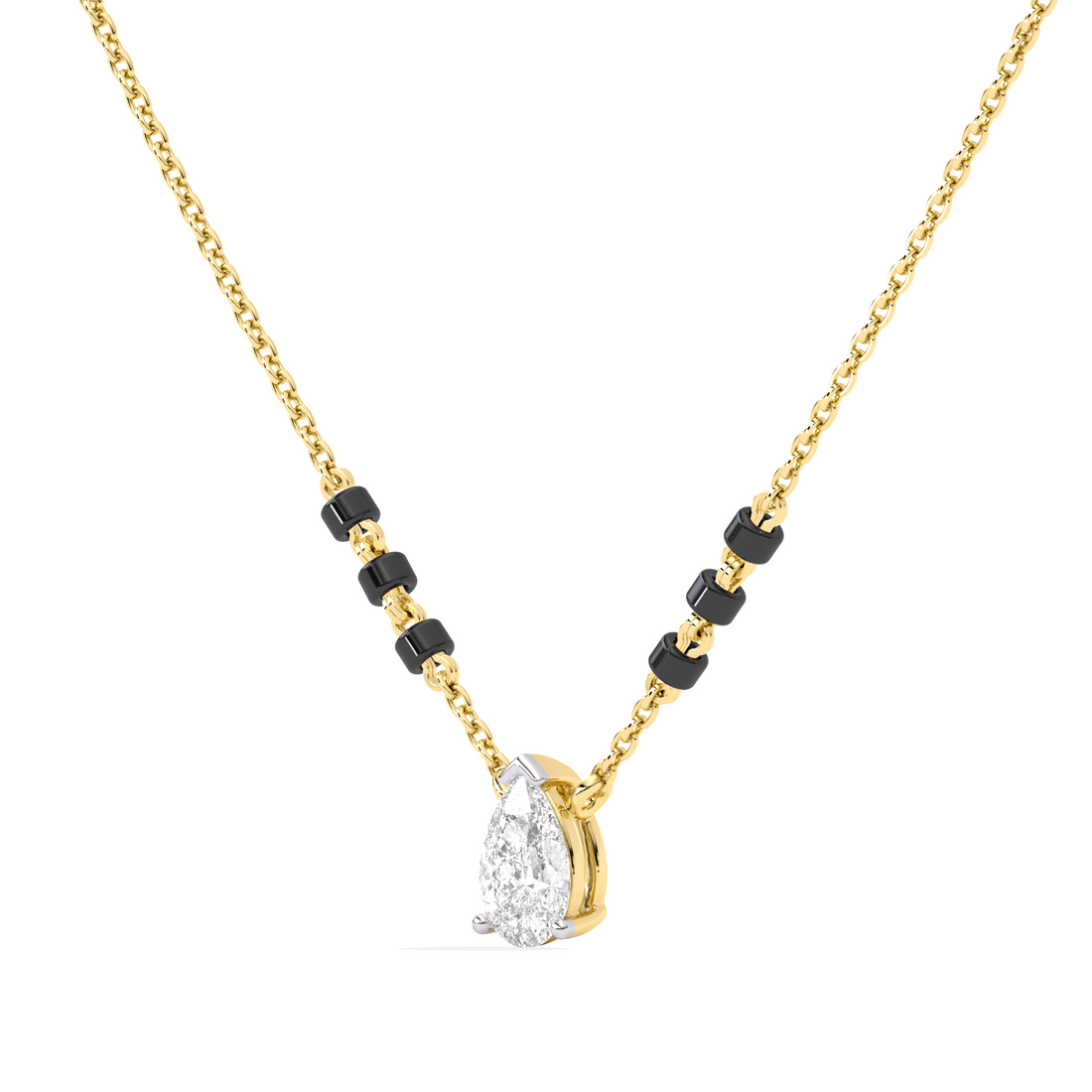 Pear-Cut Diamond Solitaire Mangalsutra