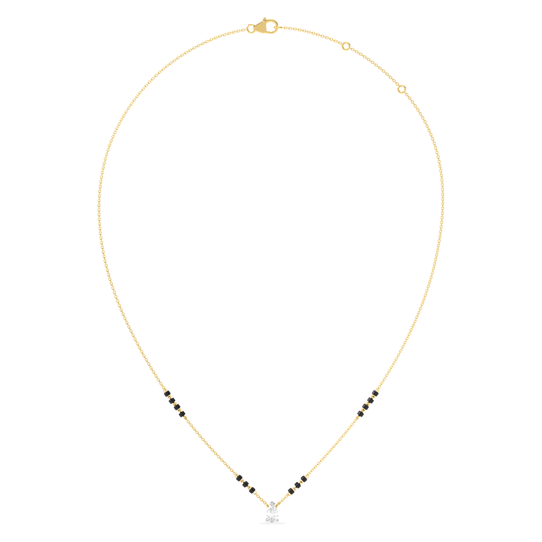 Pear-Cut Diamond Solitaire Mangalsutra