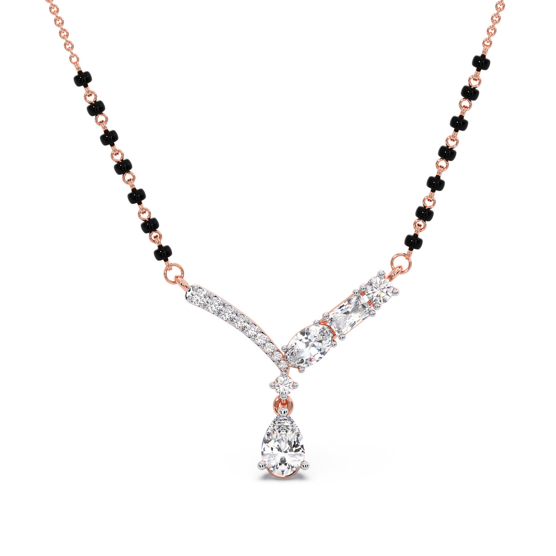 Pear Drop Multi-Cut Diamond Mangalsutra