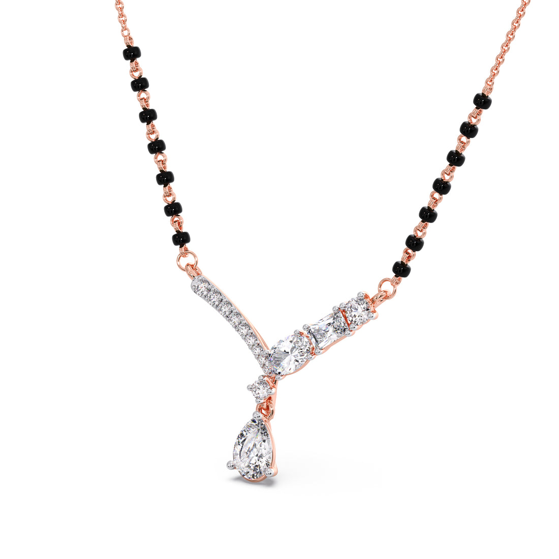 Pear Drop Multi-Cut Diamond Mangalsutra