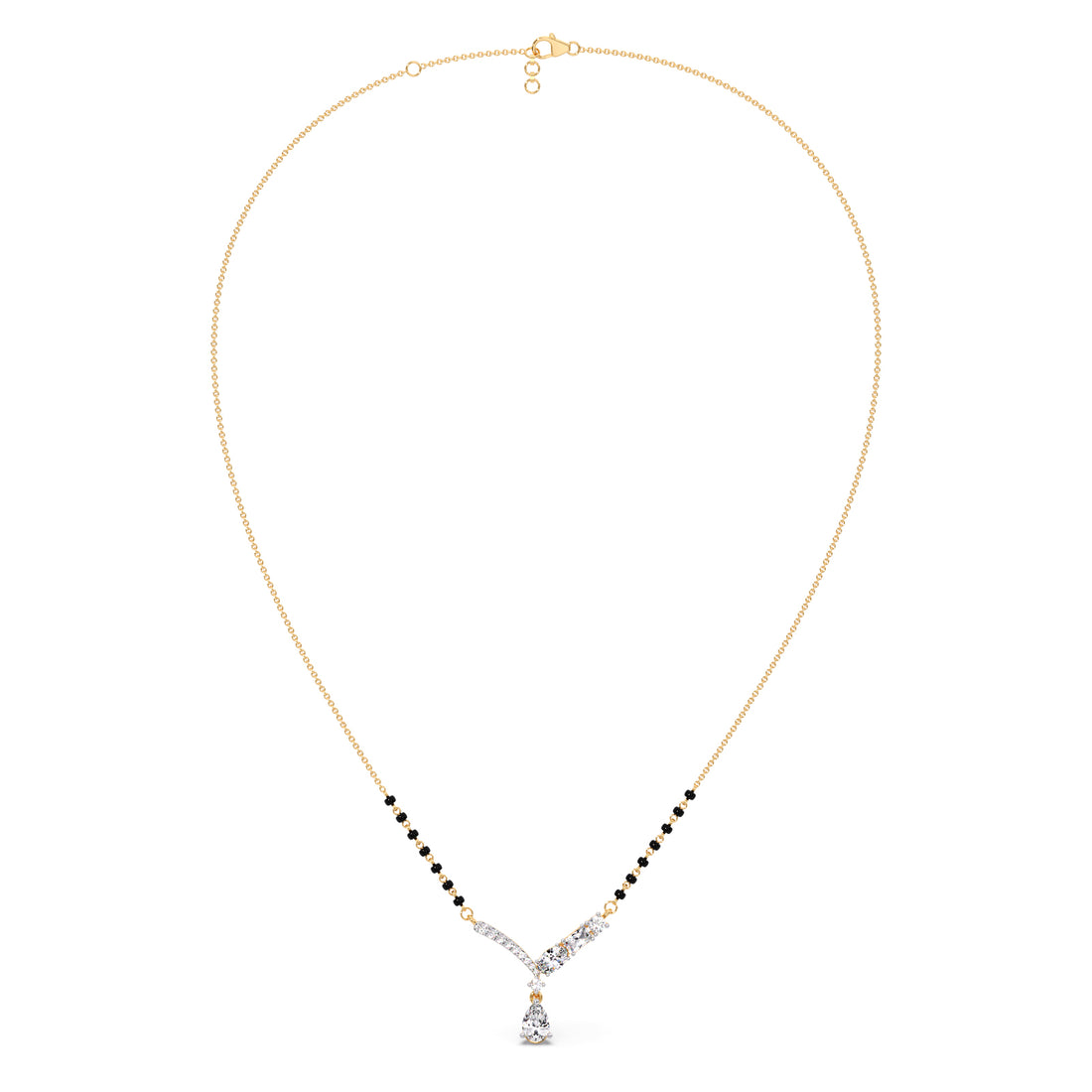 Pear Drop Multi-Cut Diamond Mangalsutra