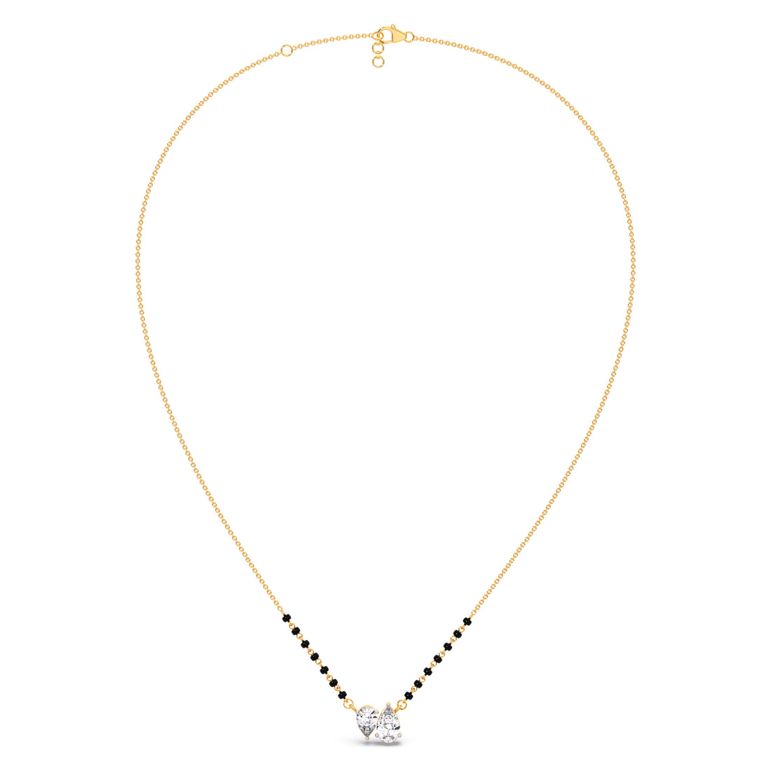 Dual Pear-Cut Diamond Mangalsutra