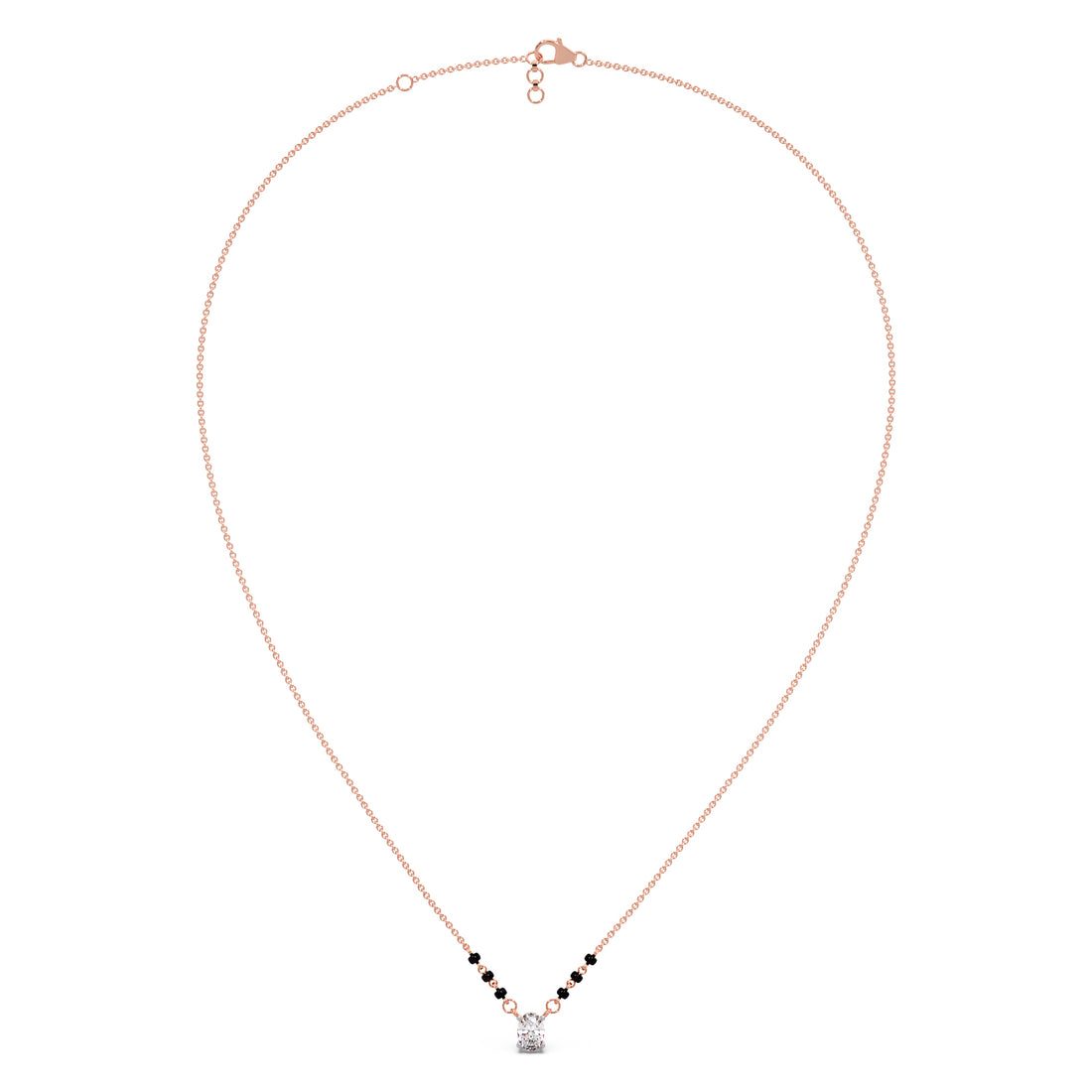Minimalist Oval Diamond Mangalsutra